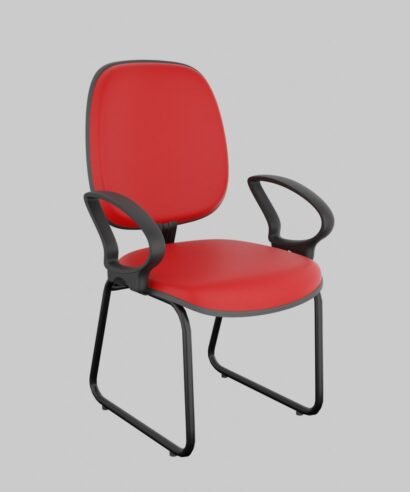 Kit Cadeira Diretor Fixa Arco Com Braço Tubarão