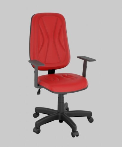 Kit Cadeira Presidente Giratória Com Costura Com Relax Com Braço Regulável