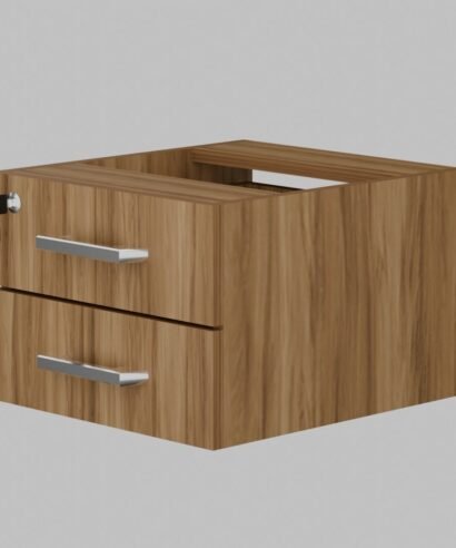 Gaveteiro Fixo Happy Corrediça Telescópica 2 Gaveta