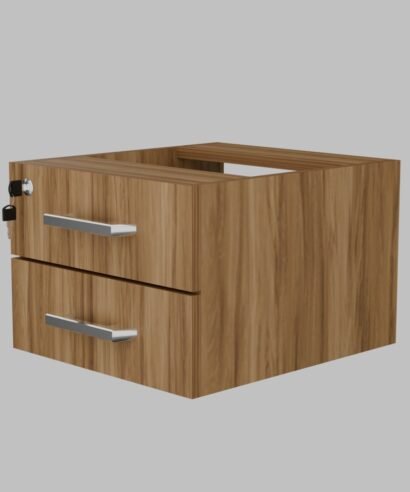 Gaveteiro Fixo Happy Corrediça Telescópica 2 Gaveta